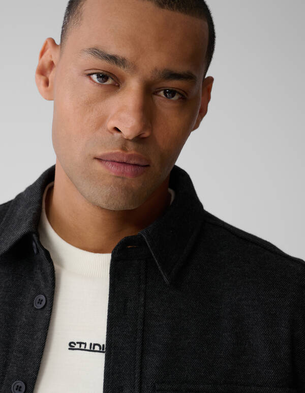 Soft Overshirt Dunkelgrau SHOEBY MEN