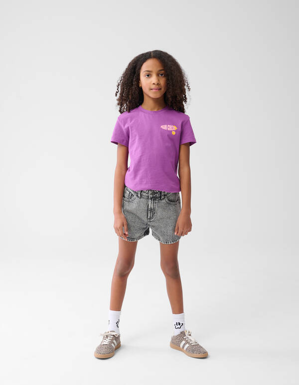 Strass Denim Short Grau SHOEBY GIRLS
