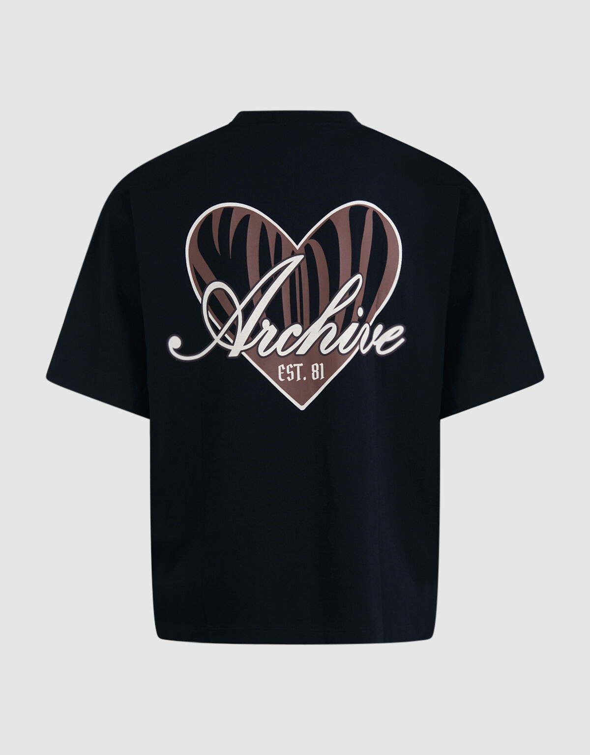 T-Shirt mit Herz-Motiv auf der R&uuml;ckseite, Schwarz SHOEBY WOMEN