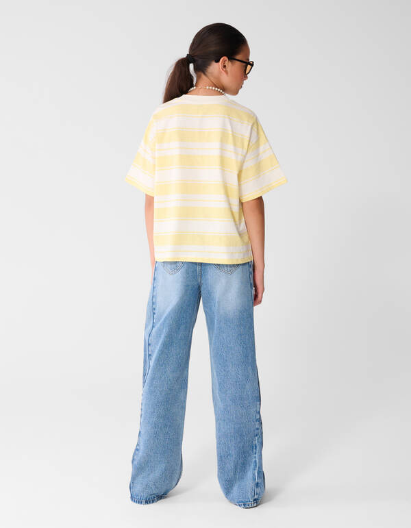Jeans mit Falten und weitem Bein, blau SHOEBY GIRLS