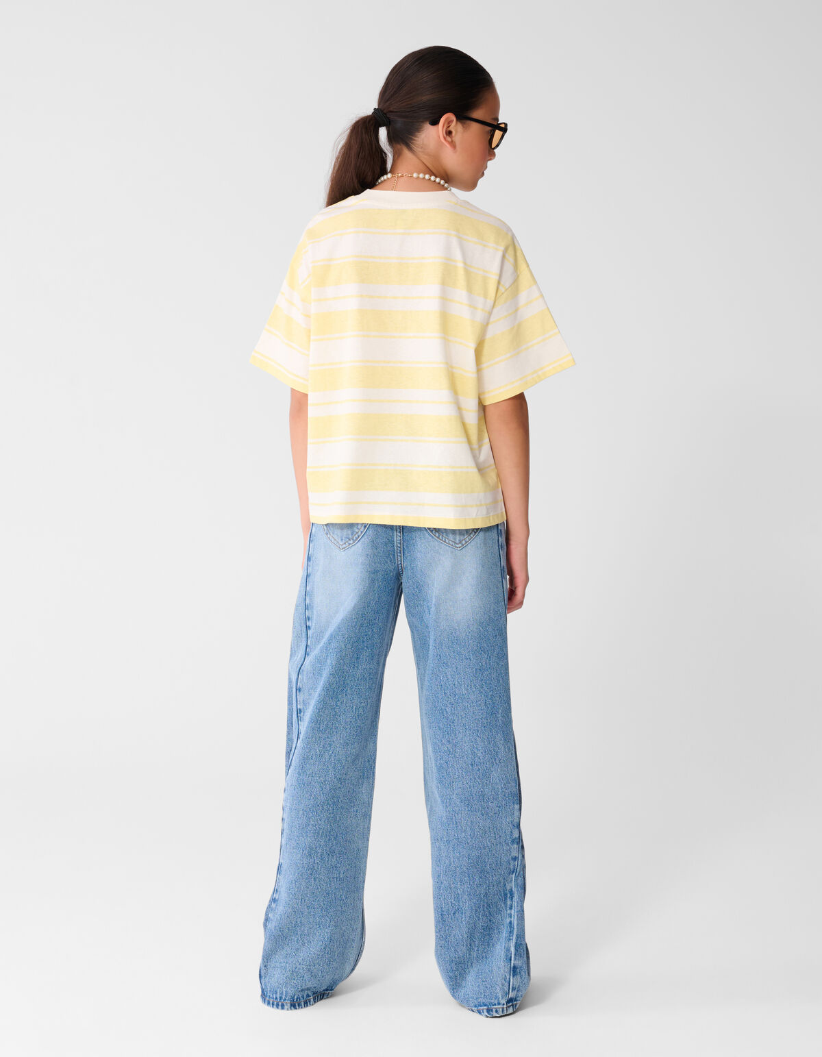 Jeans mit Falten und weitem Bein, blau SHOEBY GIRLS