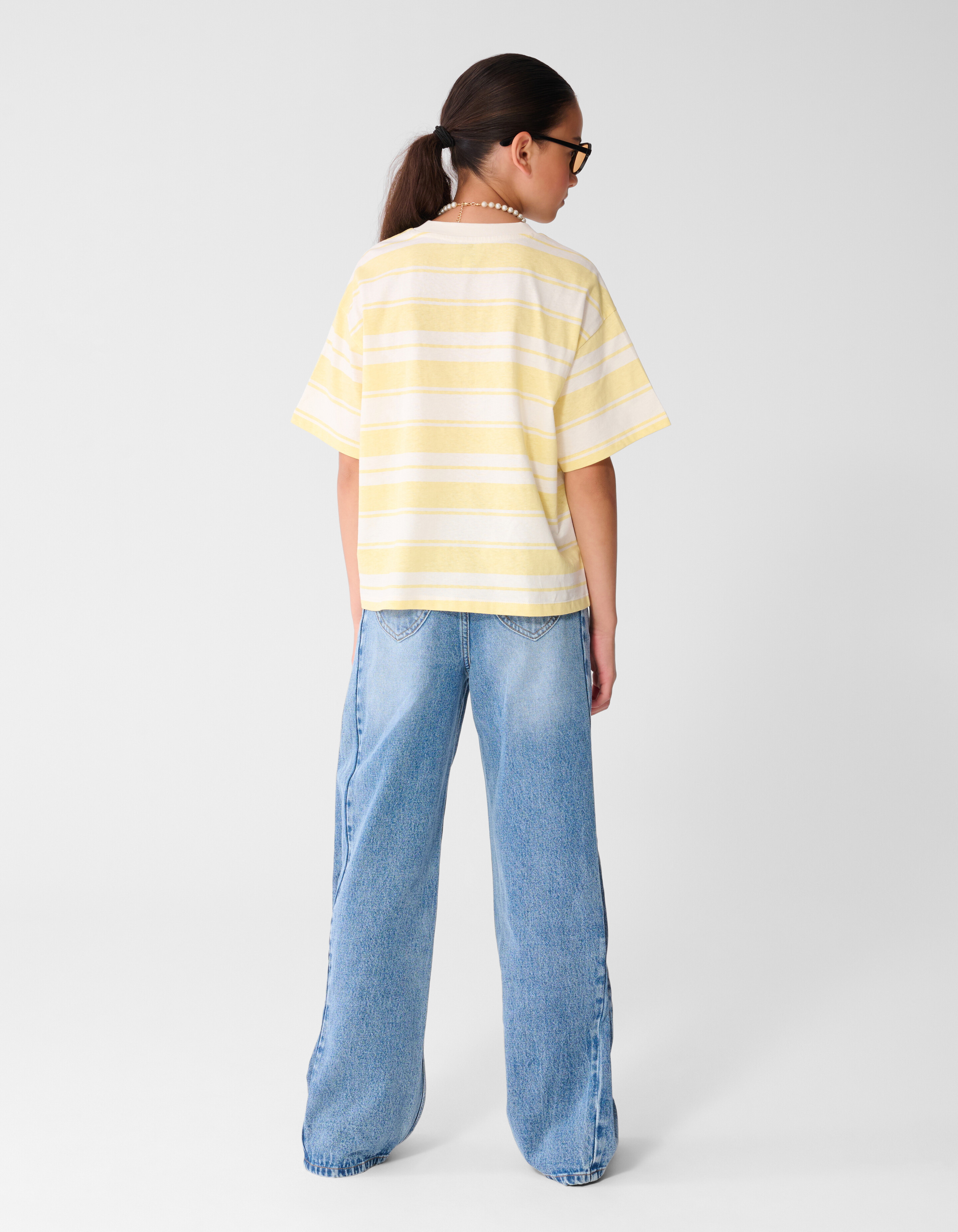 Jeans mit Falten und weitem Bein, blau SHOEBY GIRLS