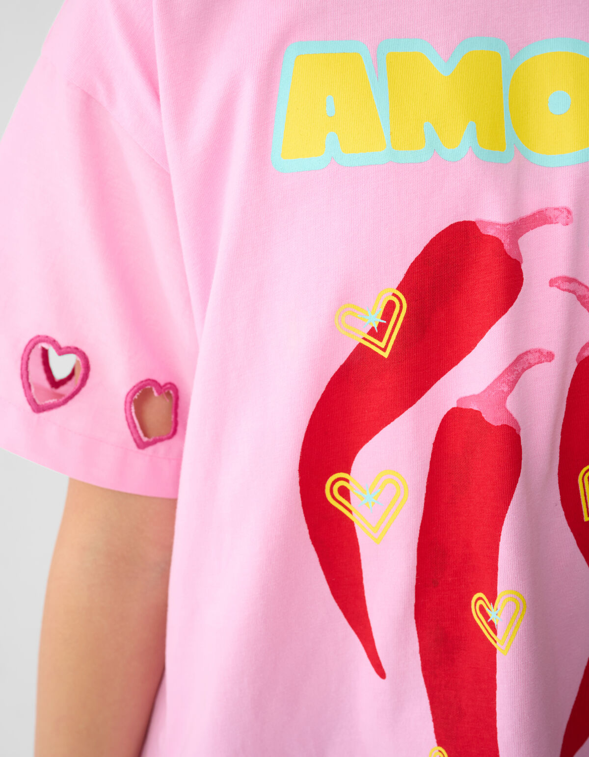 Heart Artwork T-Shirt Hellrosa SHOEBY GIRLS