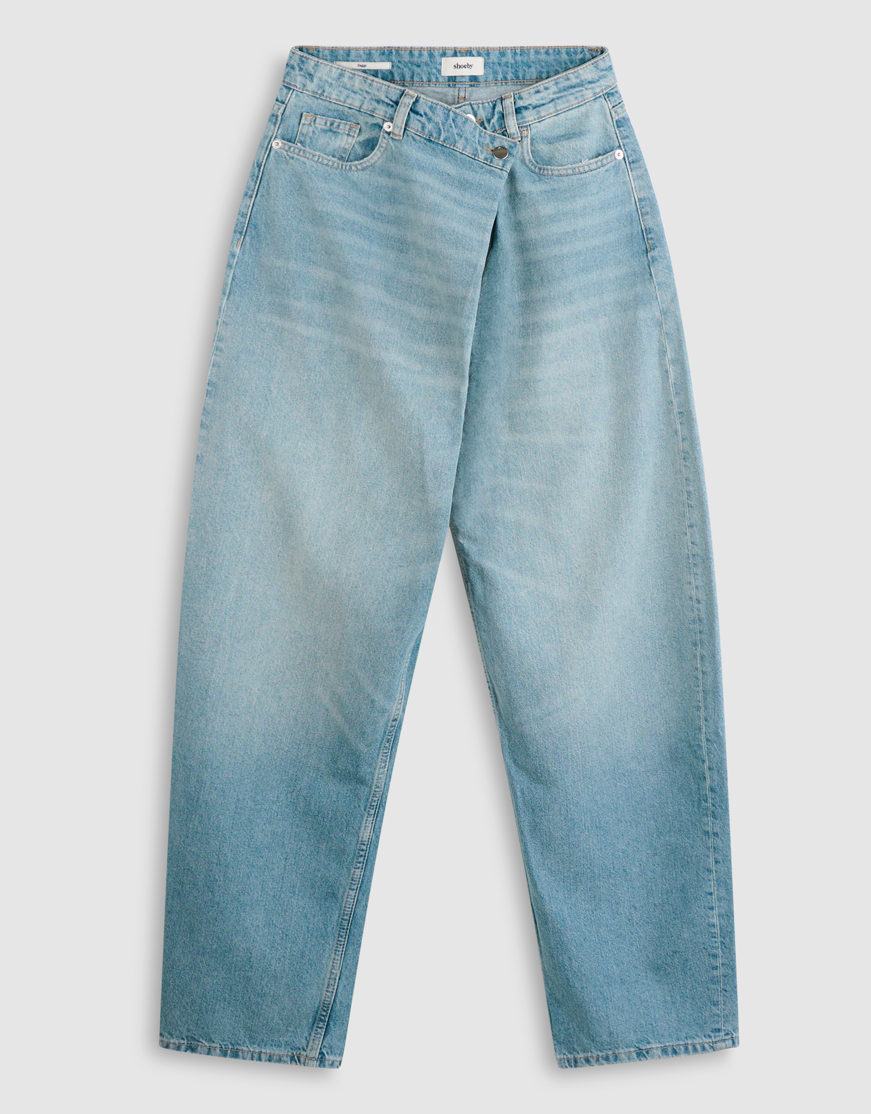 Baggy Fit, umgeschlagene Jeans Mittlerer Stein SHOEBY WOMEN
