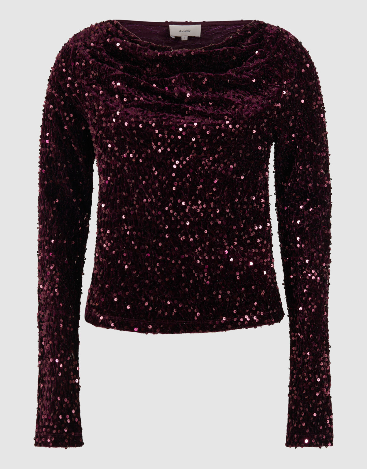 Pailletten-Wasserfall-Top Lila SHOEBY WOMEN