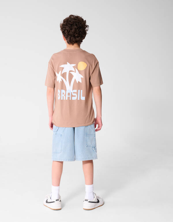 Brasil Artwork T-Shirt Hellbraun SHOEBY BOYS