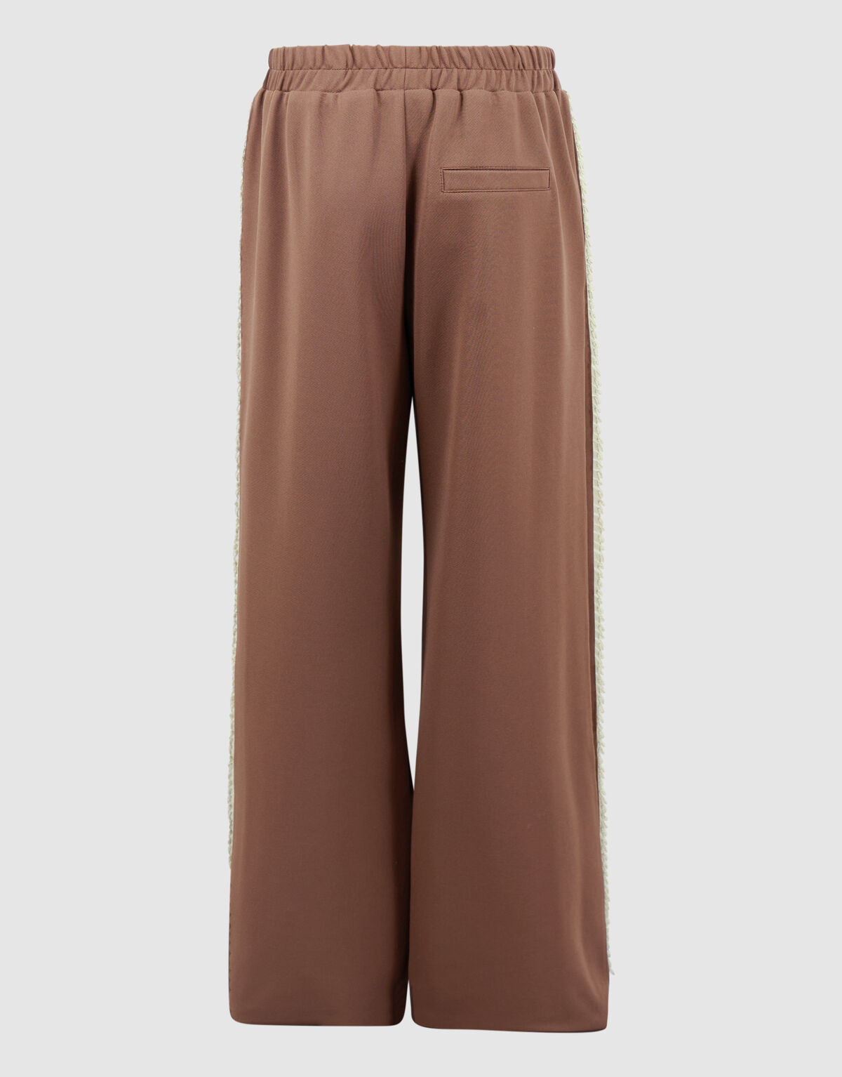 Ruffle Tape Wide Leg Fit Broek Bruin SHOEBY GIRLS
