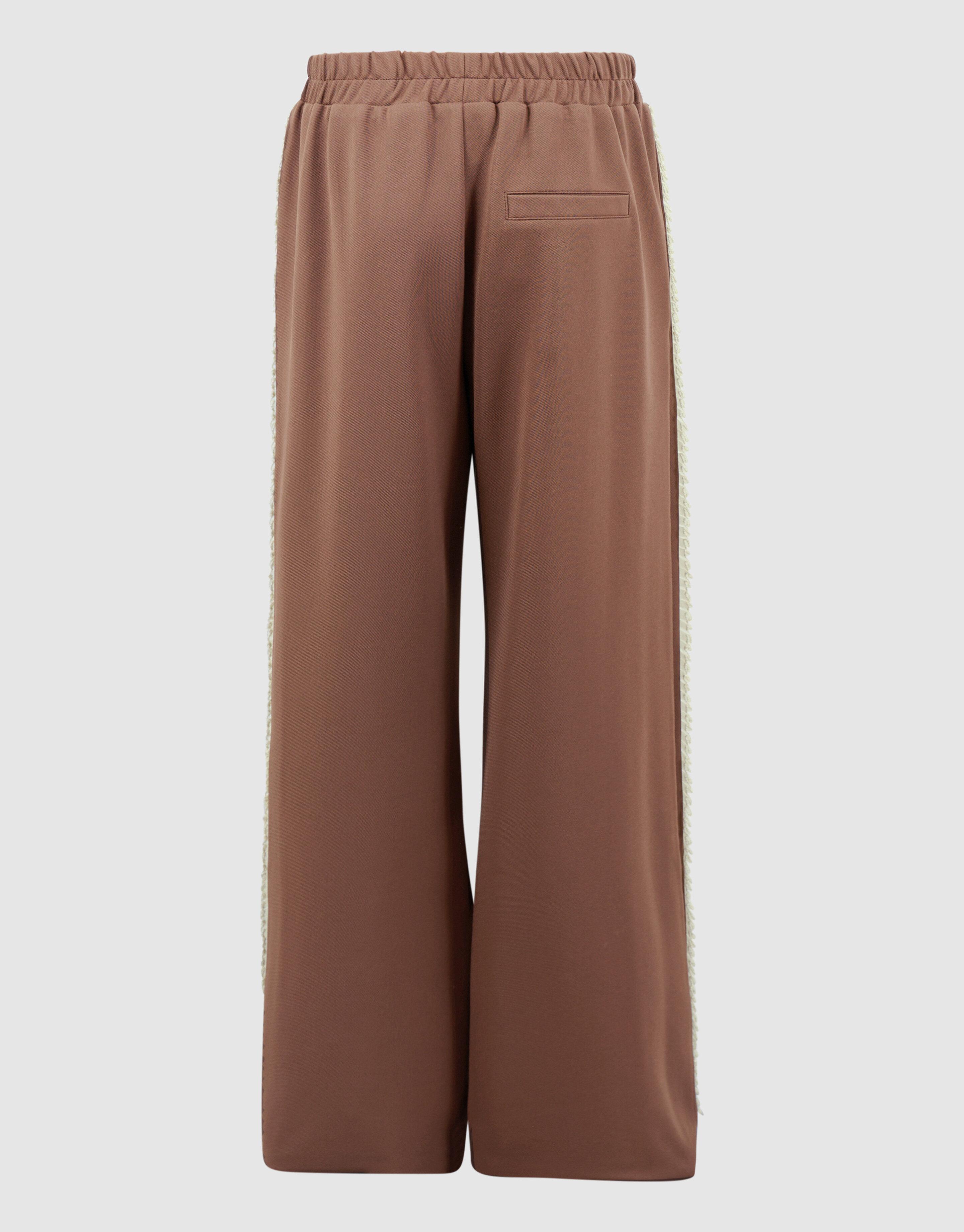 Ruffle Tape Wide Leg Fit Broek Bruin SHOEBY GIRLS