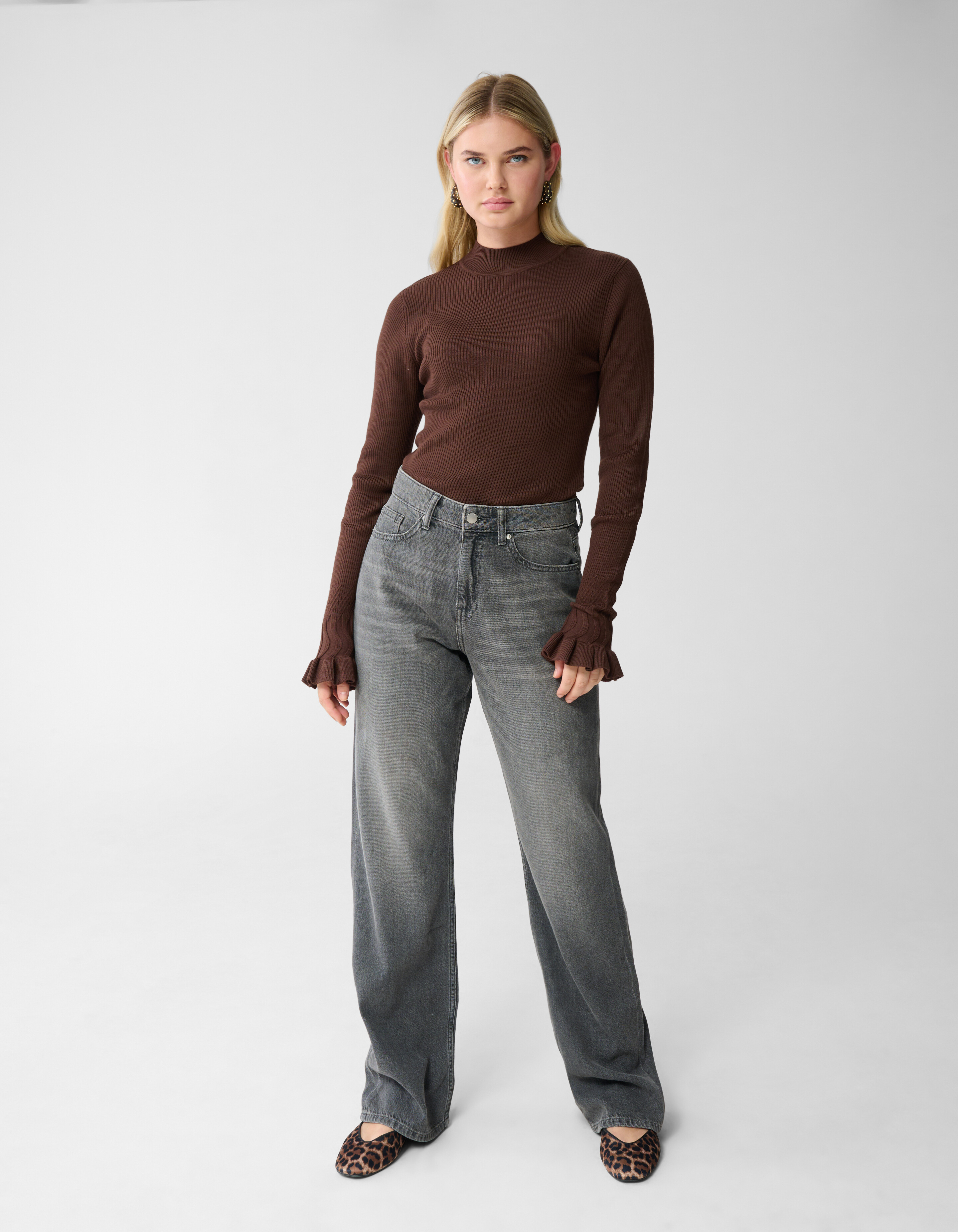 Weit geschnittene Jeans Grau SHOEBY WOMEN
