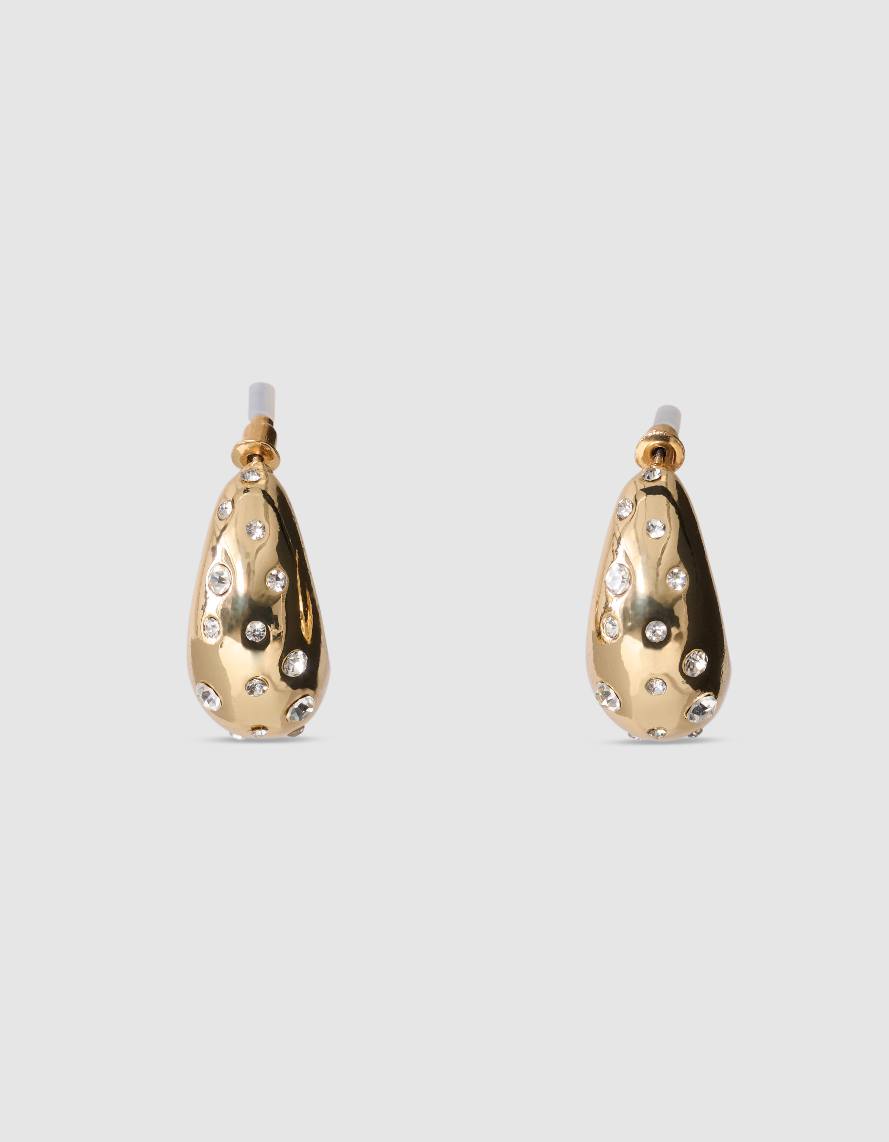 Strass Kleine Creolen Ohrringe Gold SHOEBY ACCESSOIRES