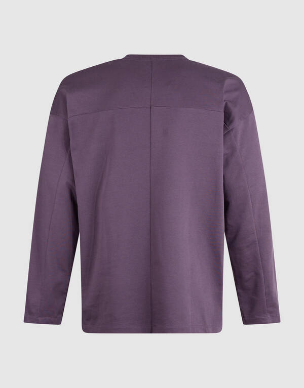 Basic-Langarmshirt in Relaxed Fit lila SHOEBY MEN