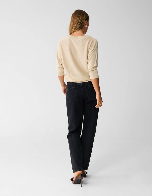 Glitzer-Fledermauspullover Beige SHOEBY WOMEN