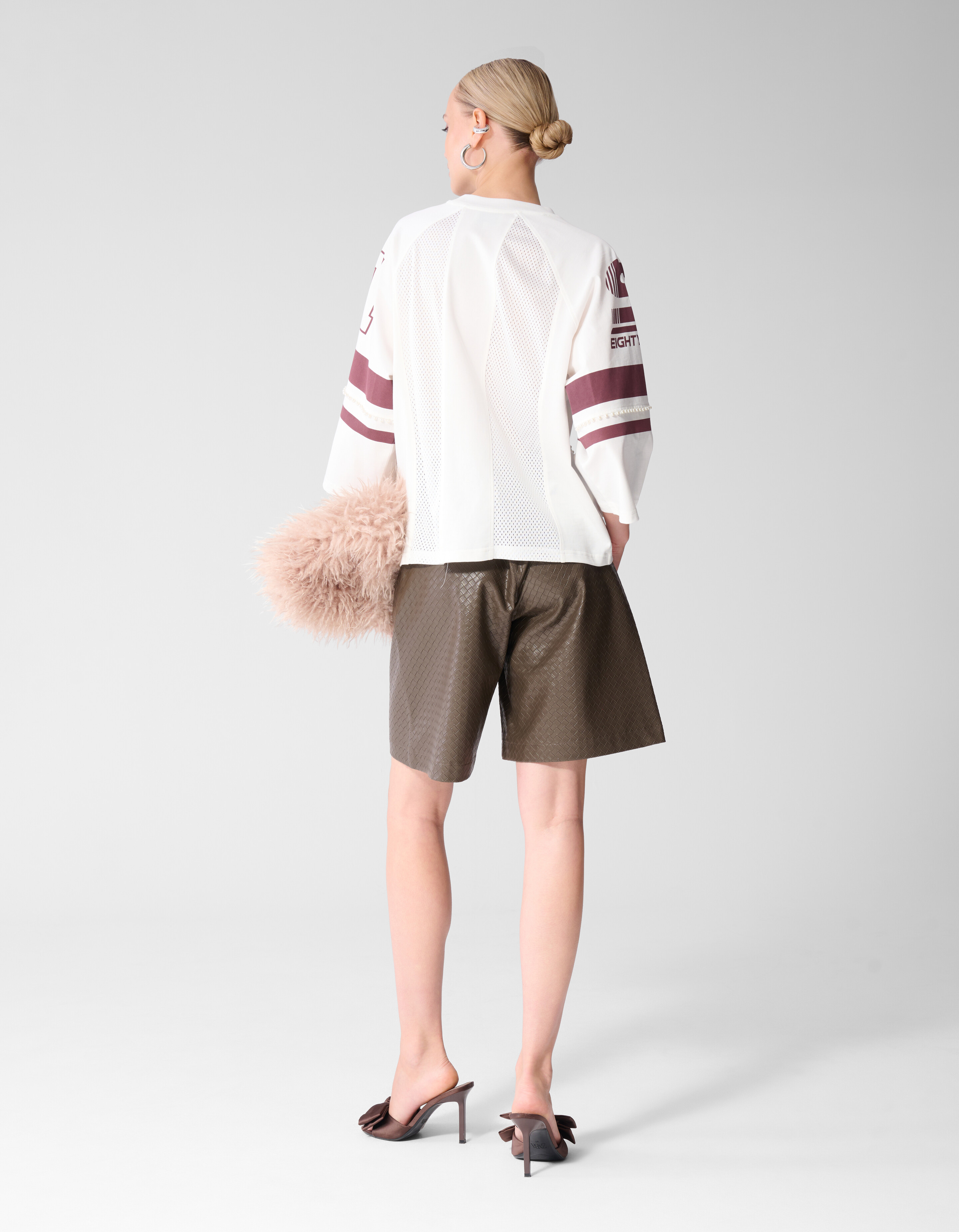 Sportliches Pearl T-Shirt Wei&szlig;/Dunkelrot SHOEBY WOMEN