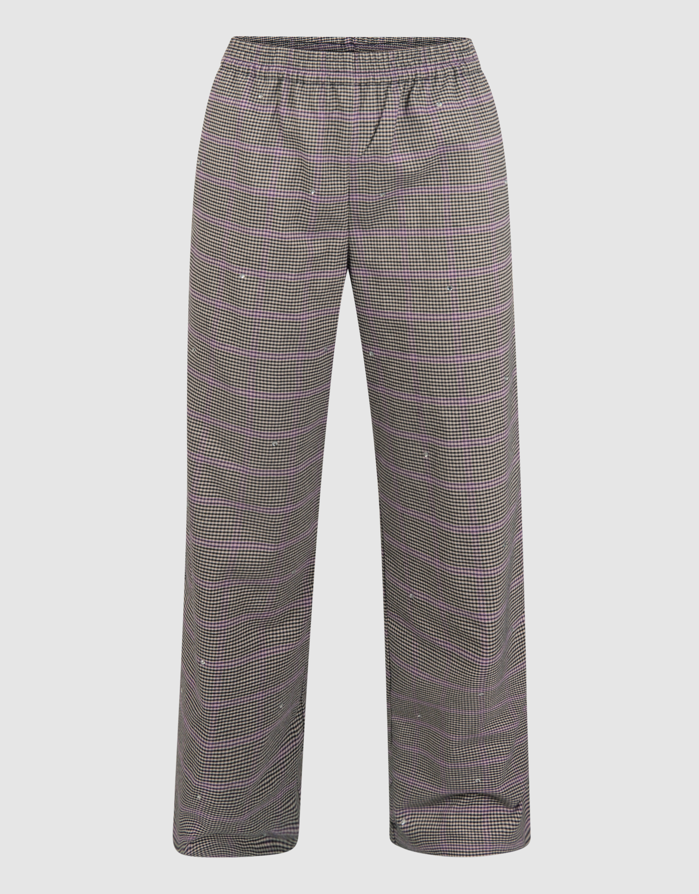 Karierte Hose mit weitem Bein Grau SHOEBY WOMEN