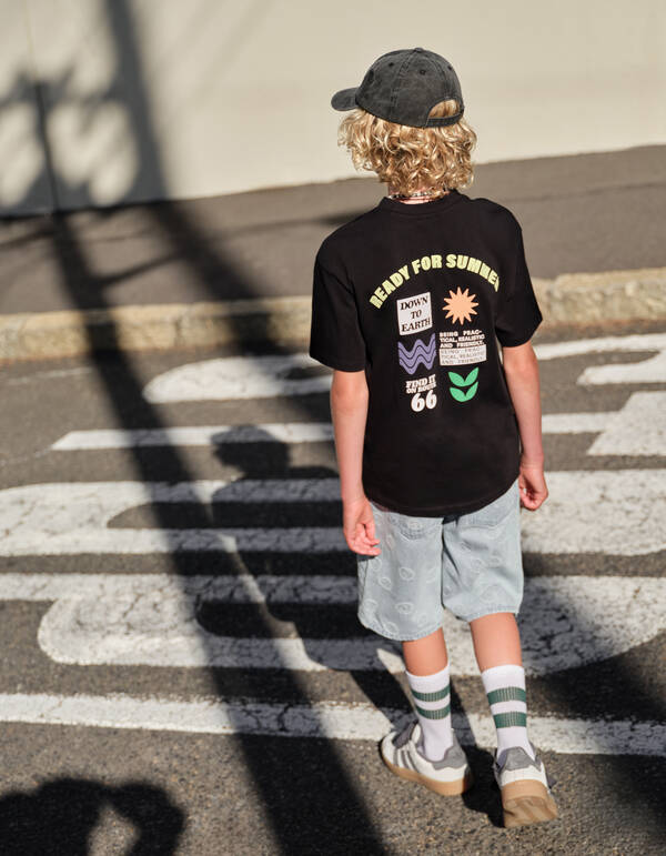 Artwork T-shirt Schwarz SHOEBY BOYS