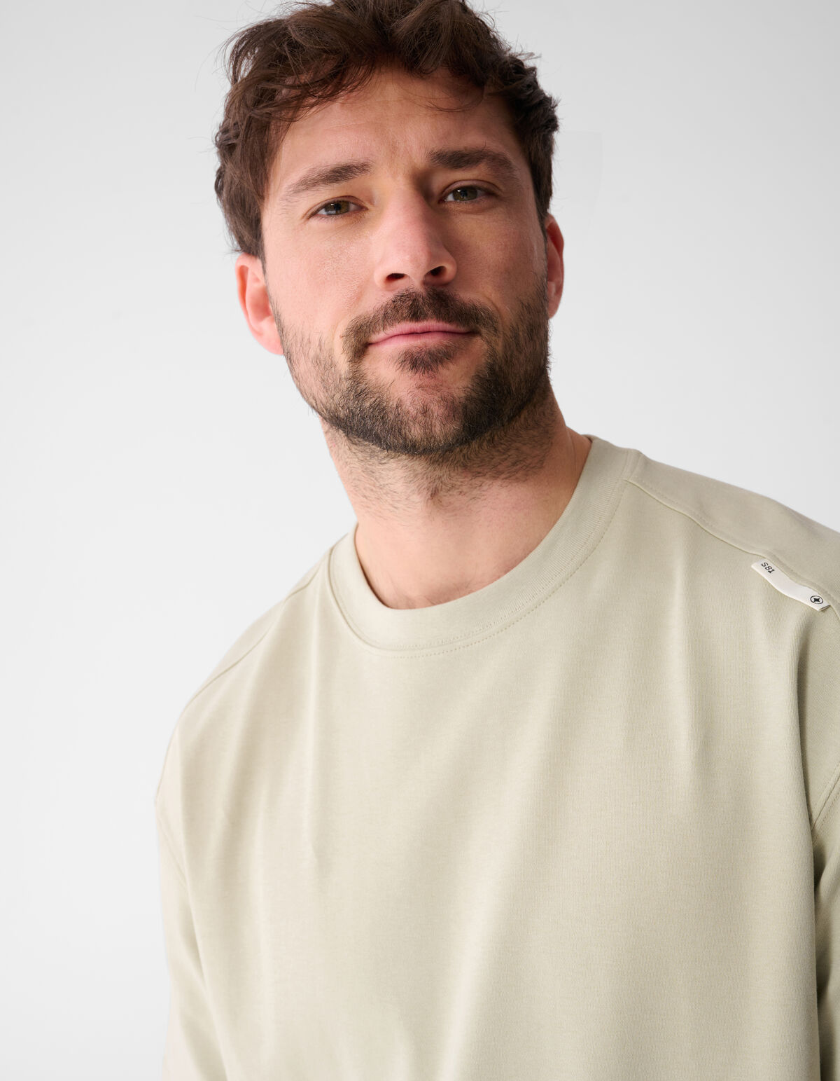 Basic Relaxed Fit T-Shirt Hellgr&uuml;n SHOEBY MEN