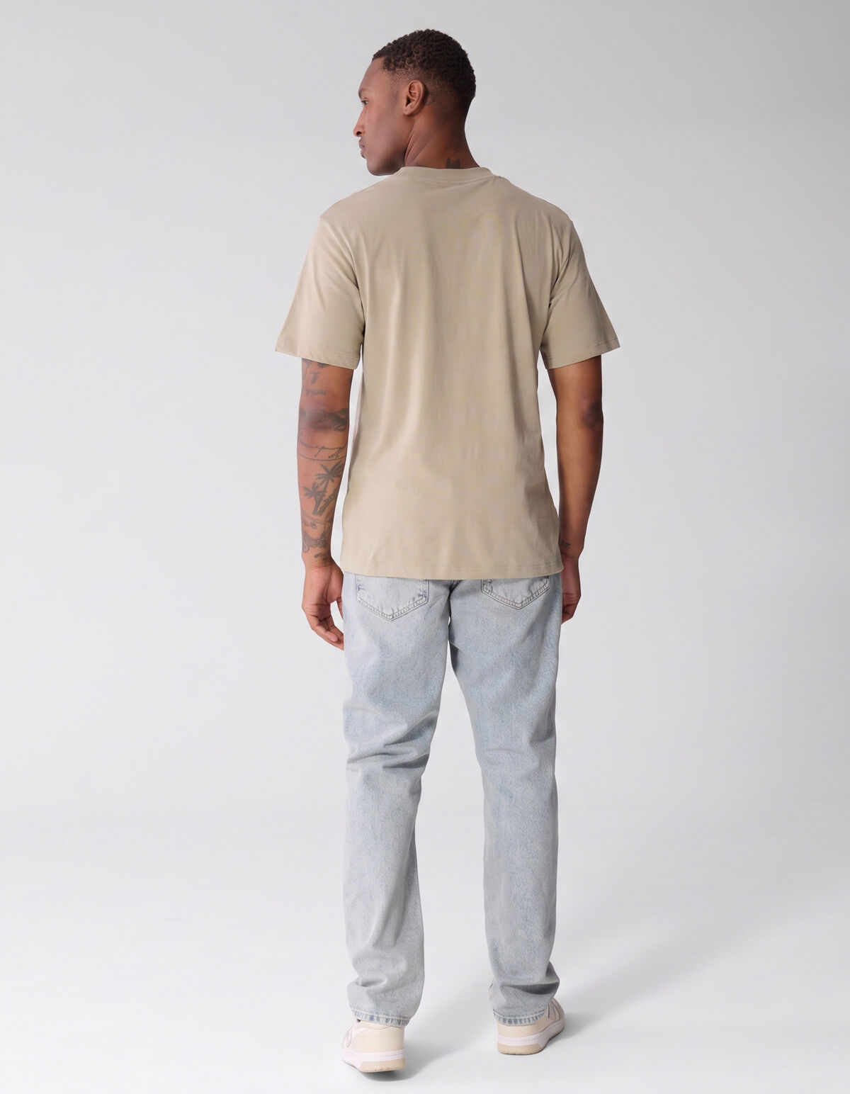 Einfarbiges T-Shirt Beige SHOEBY MEN
