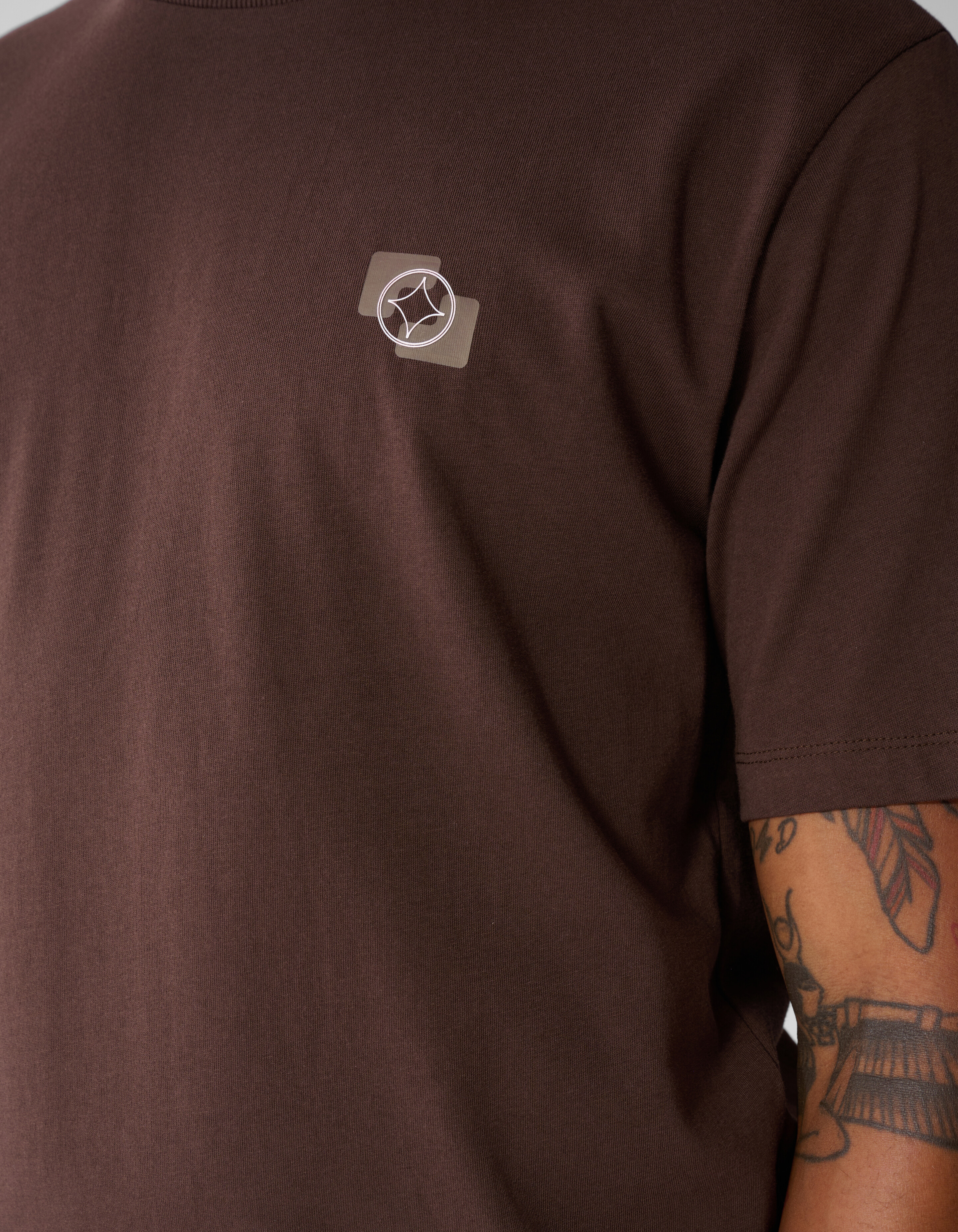 Einfarbiges T-Shirt Braun SHOEBY MEN