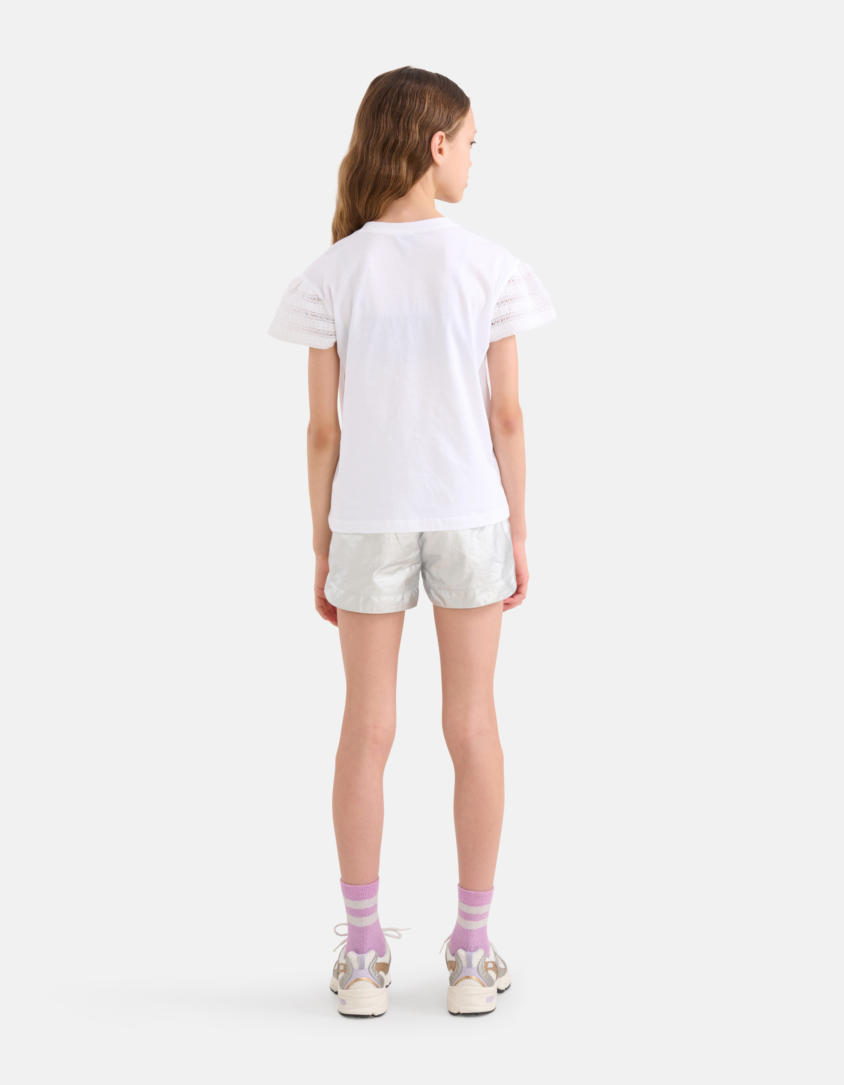 Crochet T-shirt Wit SHOEBY GIRLS