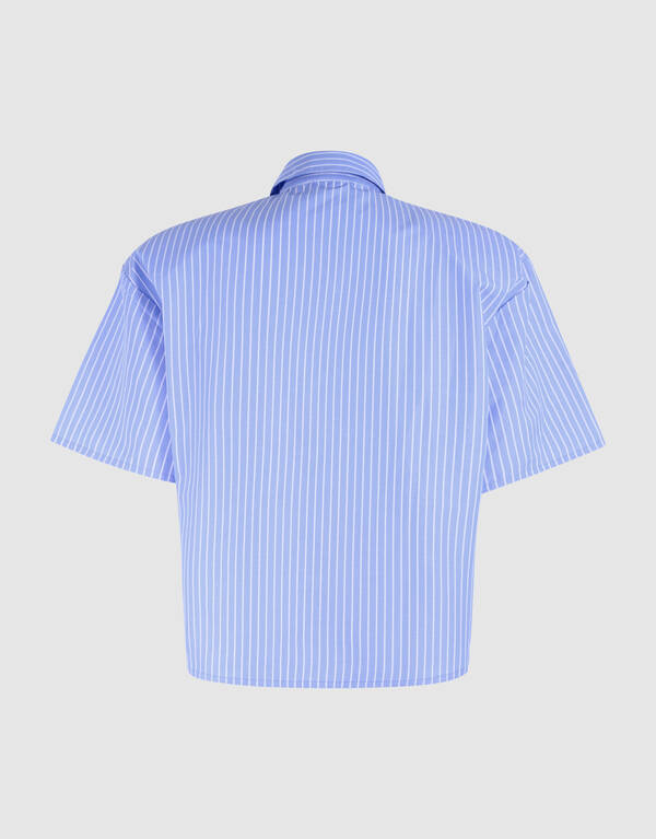 &Uuml;bergro&szlig;e Bluse mit Nadelstreifen Hellblau SHOEBY WOMEN