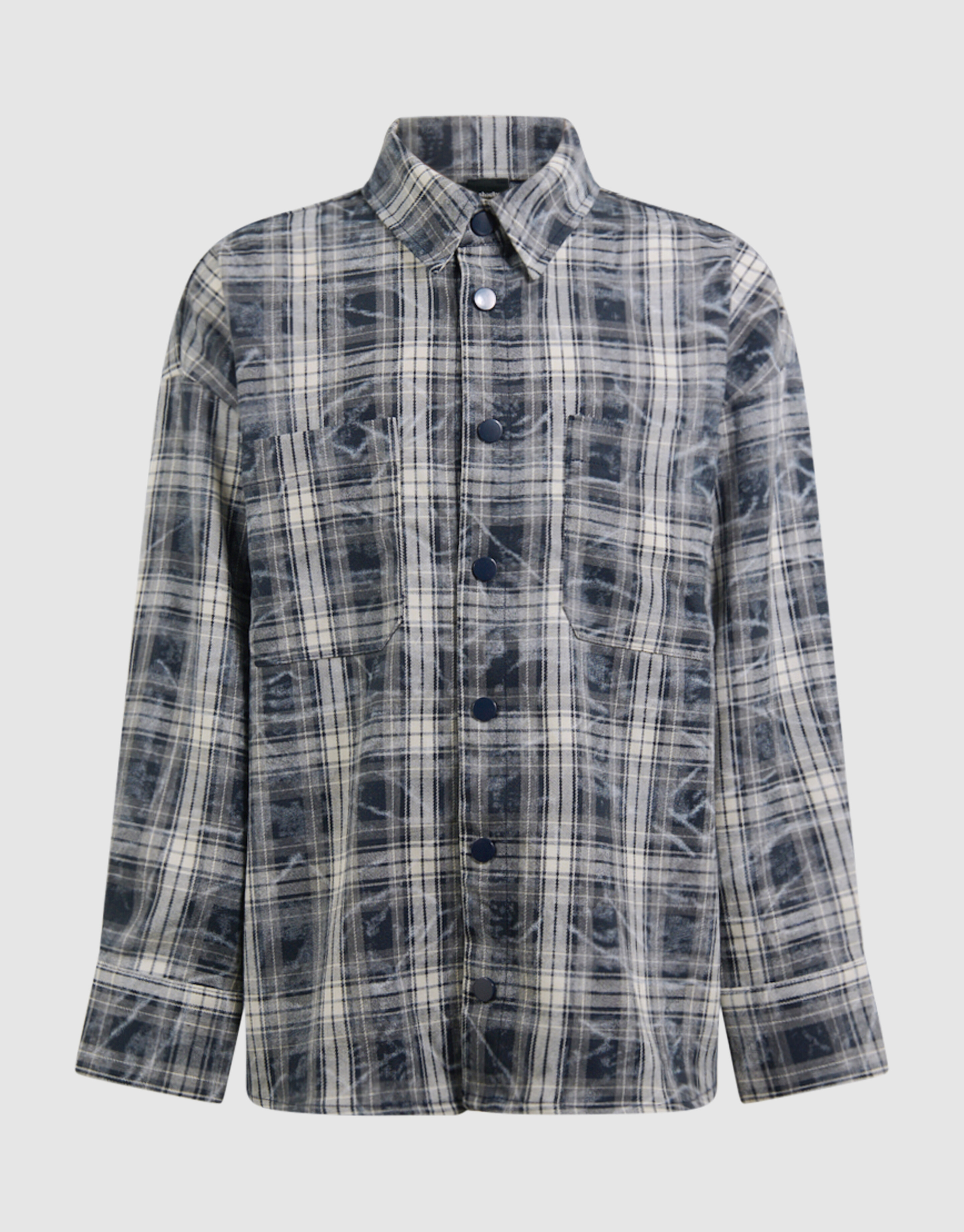Zerst&ouml;rtes Ruiten Overshirt Grau SHOEBY BOYS