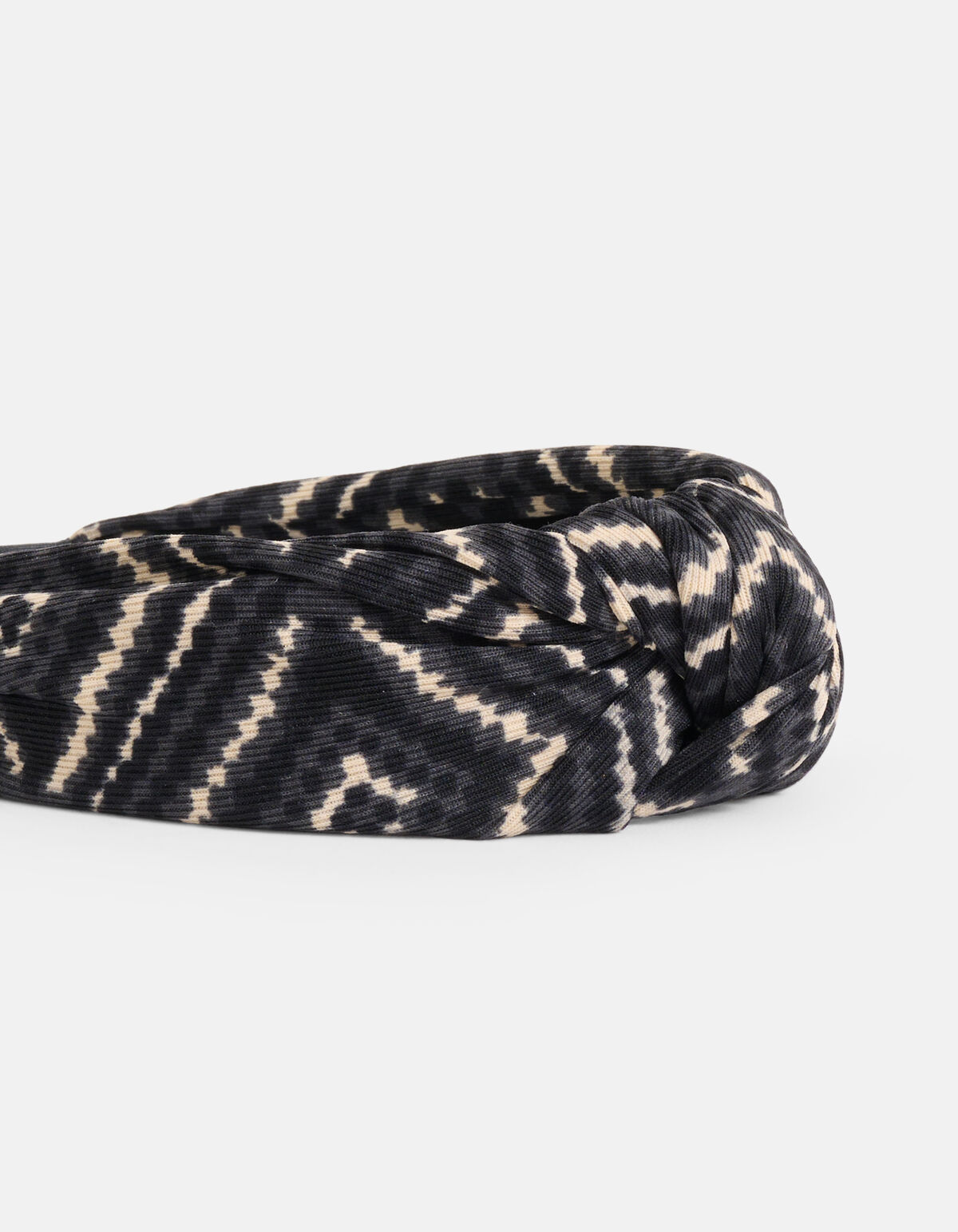 Bedrucktes Knoten-Haarband Schwarz SHOEBY ACCESSOIRES