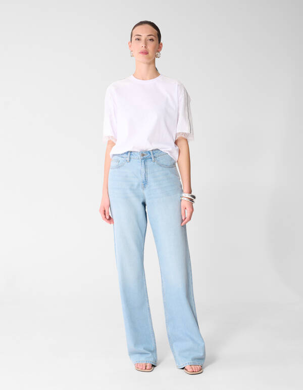 Jeans mit weitem Bein gebleicht SHOEBY WOMEN