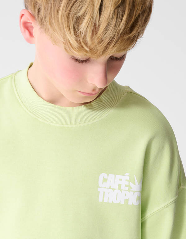 Caf&eacute; Tropico Artwork Pullover Hellgr&uuml;n SHOEBY BOYS