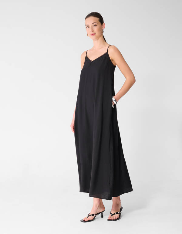 Maxikleid aus Spitze Schwarz SHOEBY WOMEN
