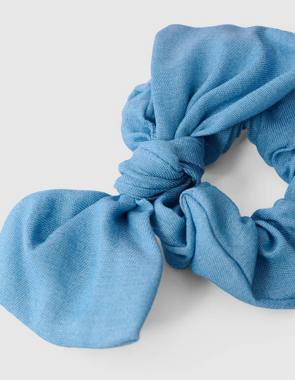 Denim Bow Scrunchie Hellblau SHOEBY ACCESSOIRES