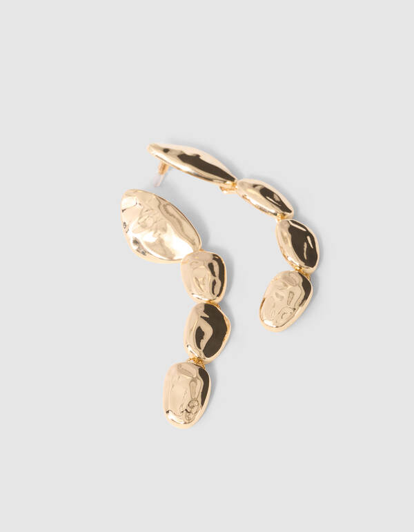 H&auml;ngende Stein-Ohrringe Gold SHOEBY ACCESSOIRES