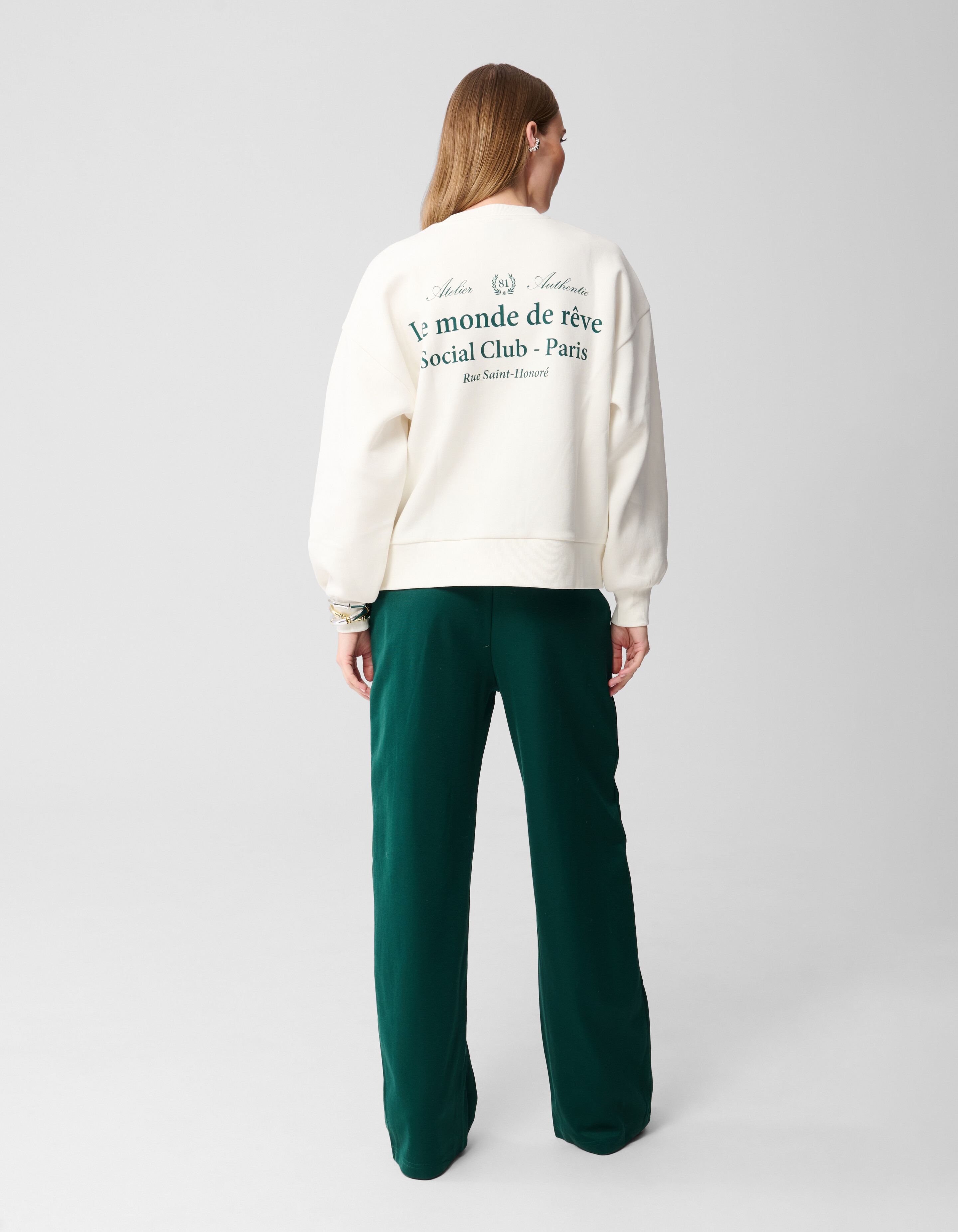 Social Club Artwork Pullover Gebrochen Wei&szlig; SHOEBY WOMEN