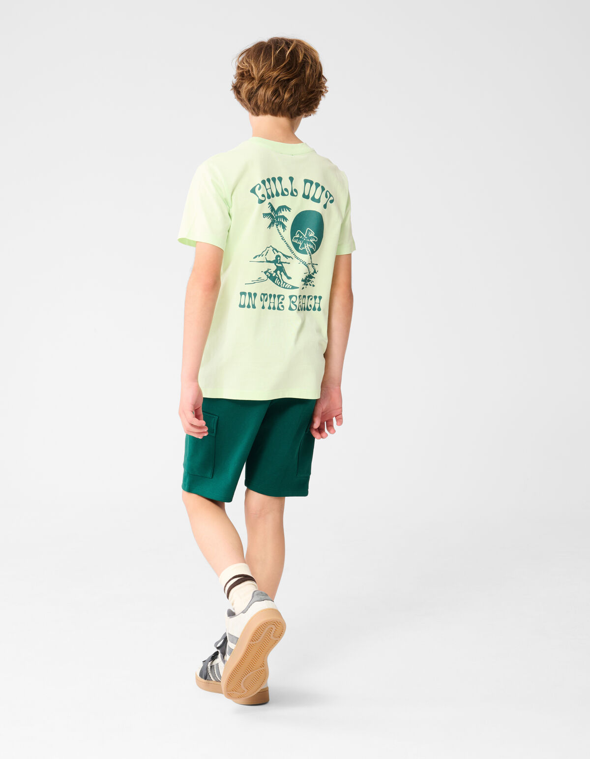 Strand Artwork T-shirt Hellgr&uuml;n SHOEBY BOYS