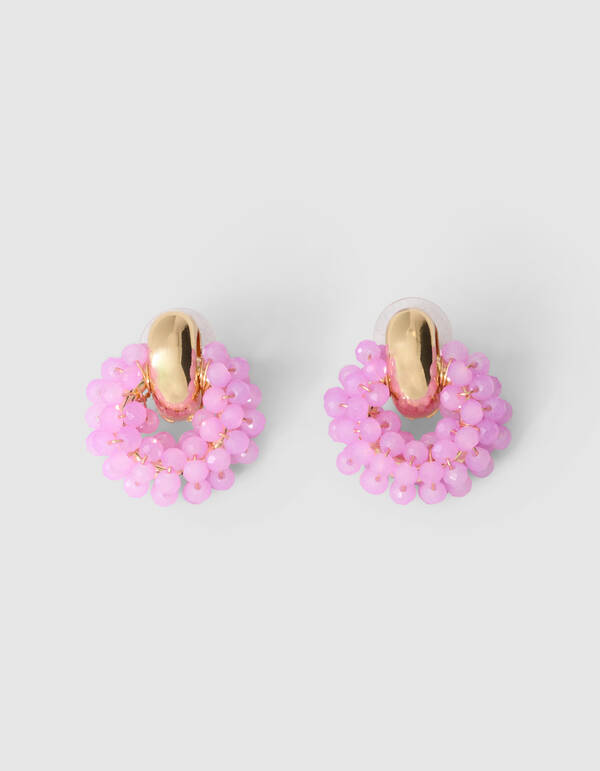 Runde Perlenohrringe Rosa SHOEBY ACCESSOIRES