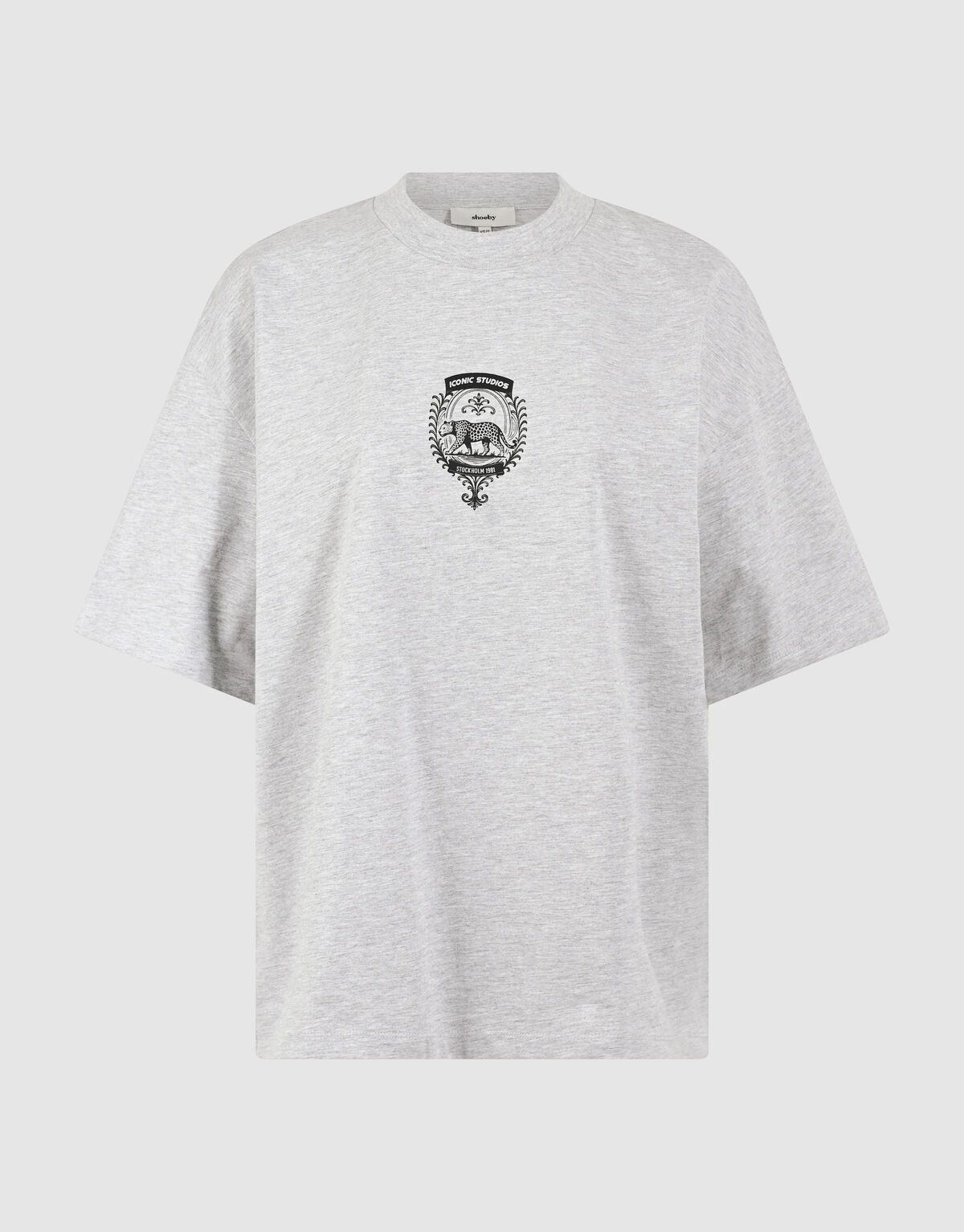 Grafik-Kunst T-Shirt Hellgrau SHOEBY WOMEN