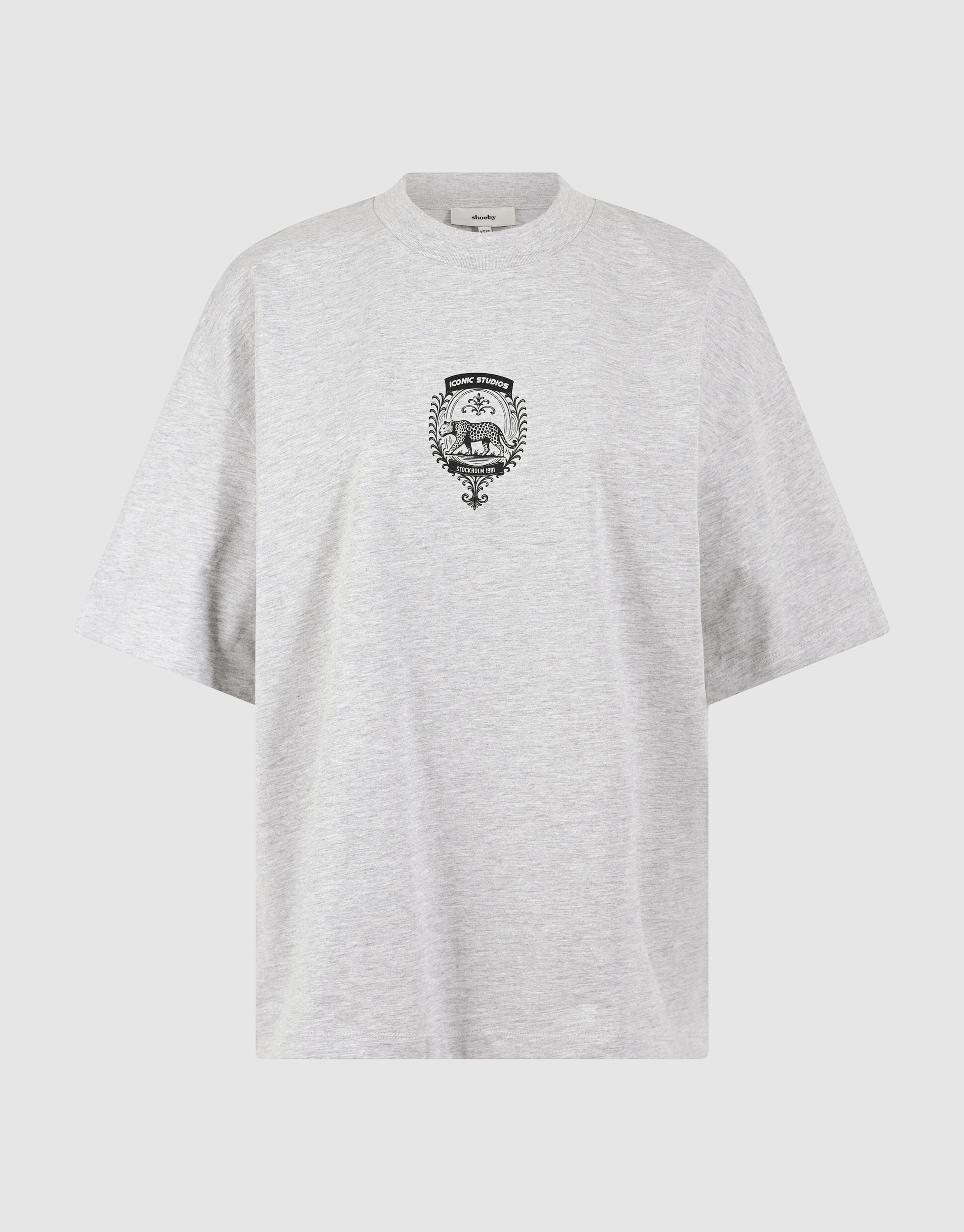 Grafik-Kunst T-Shirt Hellgrau SHOEBY WOMEN
