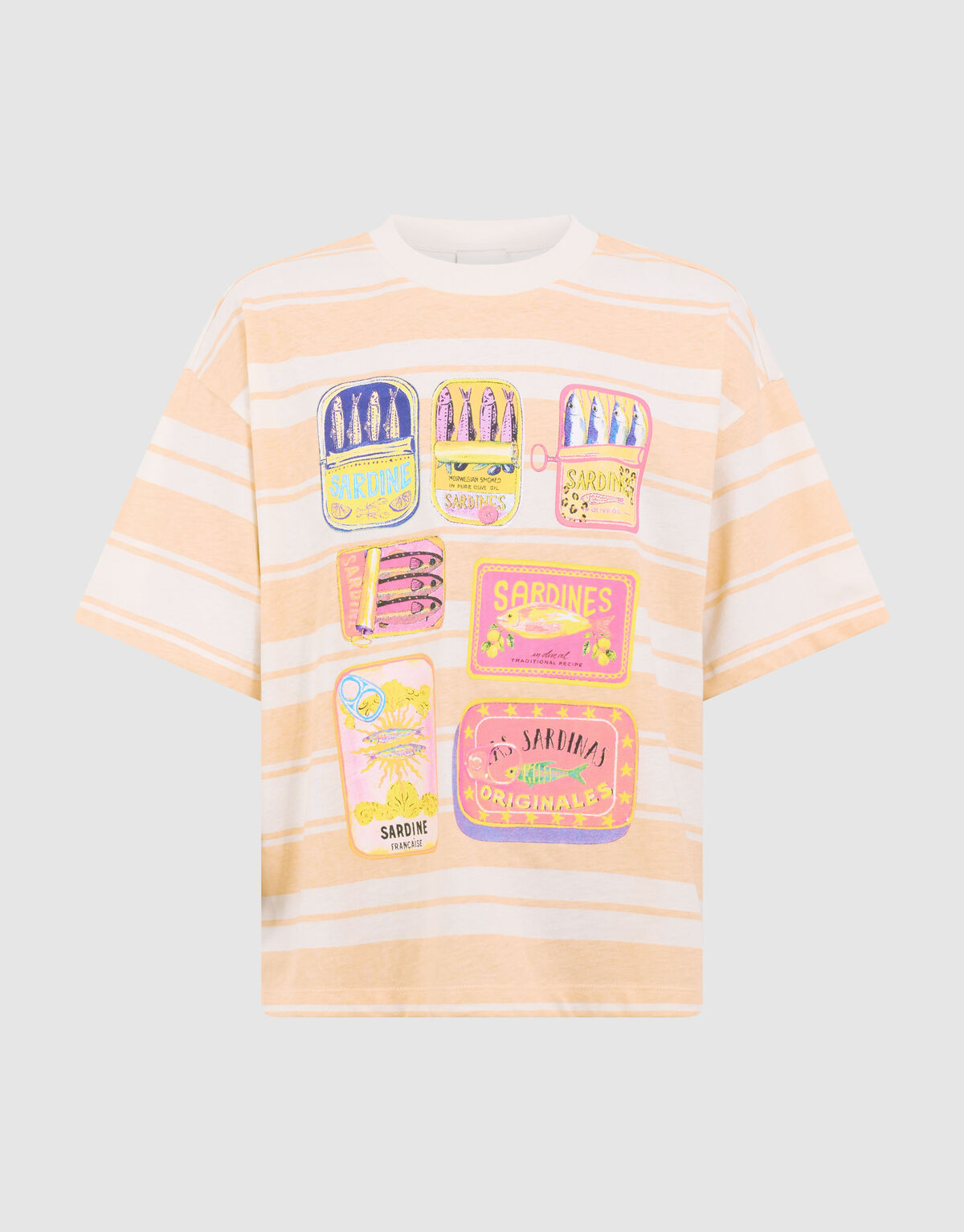 T-Shirt mit Sardinenmuster Hellorange SHOEBY GIRLS