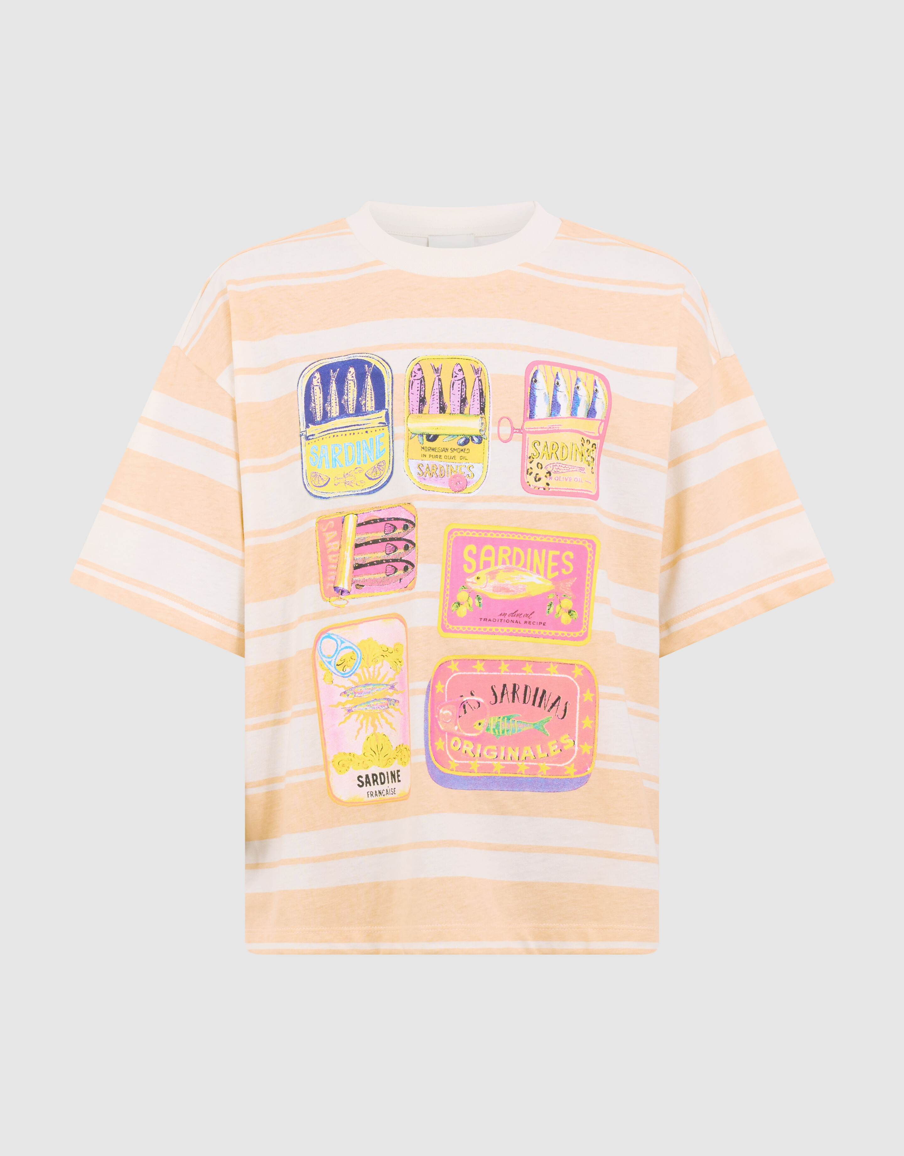 T-Shirt mit Sardinenmuster Hellorange SHOEBY GIRLS