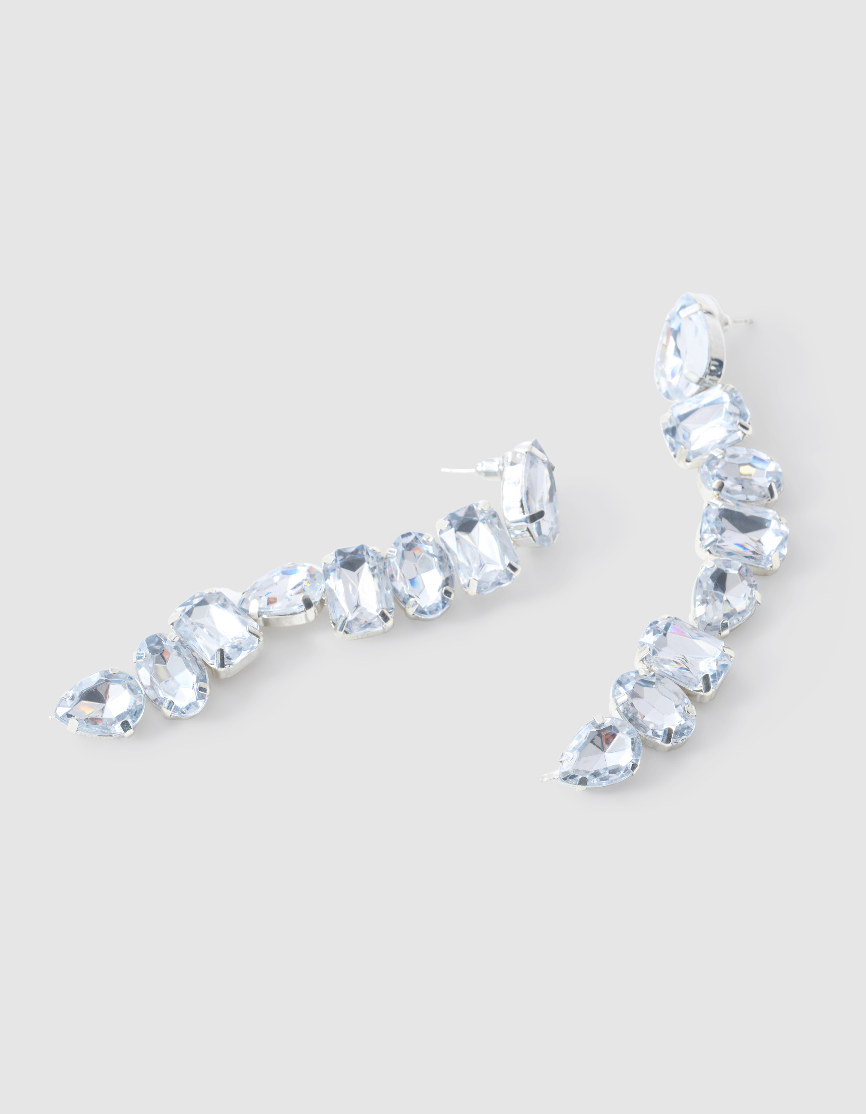 Statement Strass Ohrringe Silber SHOEBY ACCESSOIRES