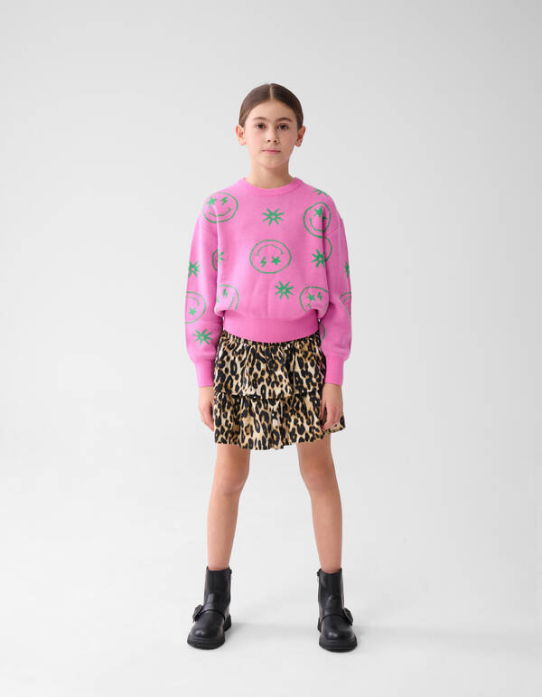 Smiley Strickpullover Rosa SHOEBY GIRLS