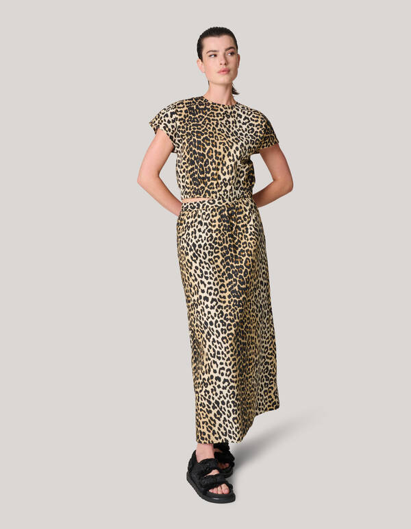 Leopard Popeline Maxirock SHOEBY WOMEN