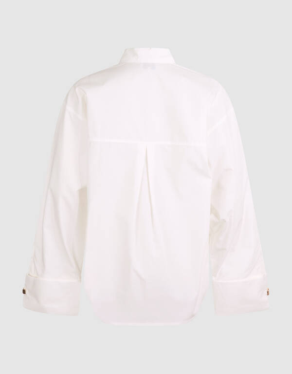Bluse mit Ringmanschetten Wei&szlig; SHOEBY WOMEN