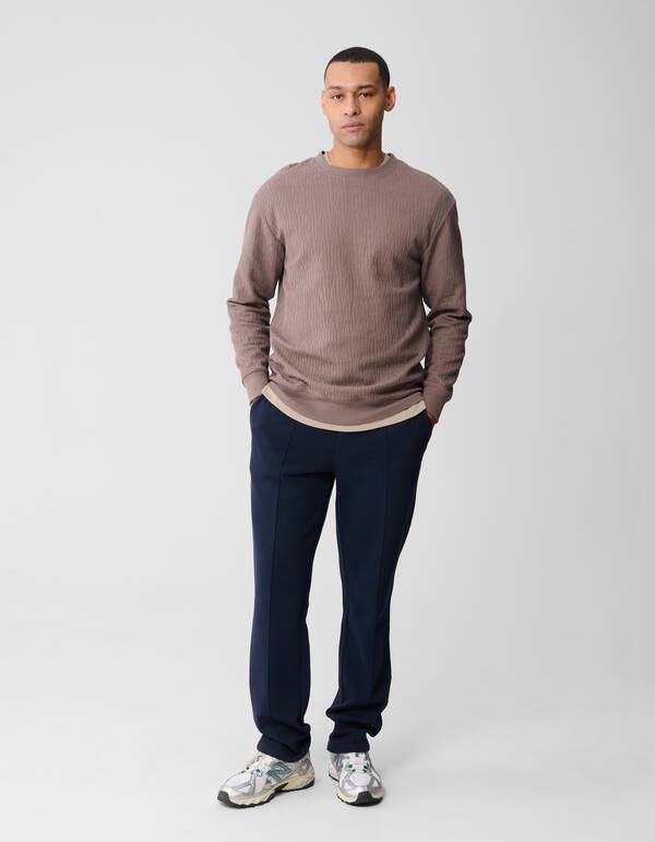 Strukturpullover Hellbraun SHOEBY MEN