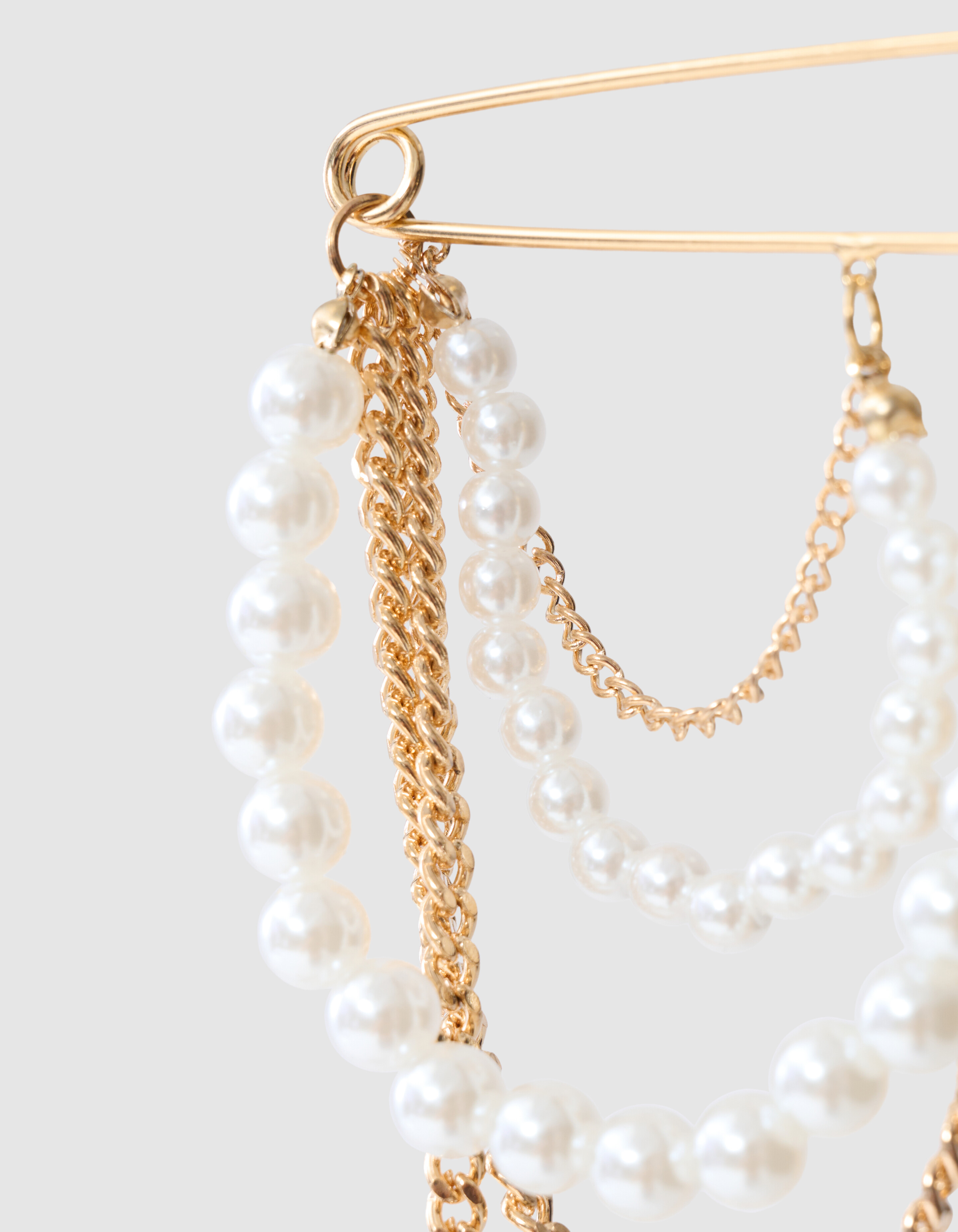 Perlenkettenbrosche Gold SHOEBY ACCESSOIRES