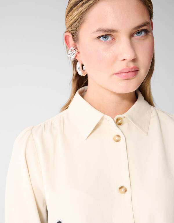 Stickbluse Gebrochen Wei&szlig; SHOEBY WOMEN