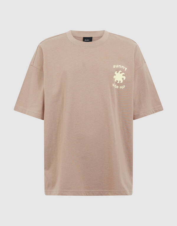 Sunny Side Artwork T-Shirt Taupe SHOEBY BOYS