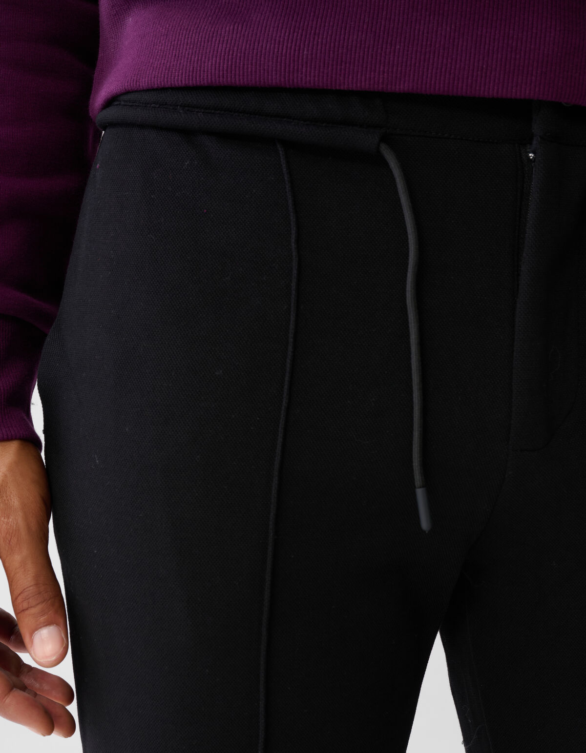 Piqu&eacute;-Hose Schwarz SHOEBY MEN