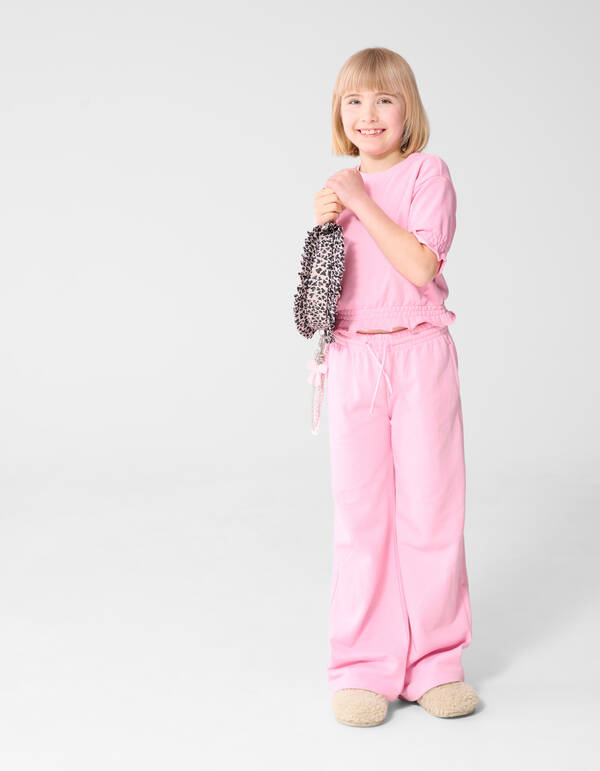 Sweat Hose mit weitem Bein Hellrosa SHOEBY GIRLS