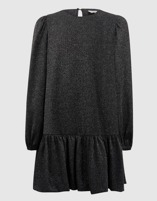 Glitter Balloon Mini Jurk Zwart SHOEBY GIRLS