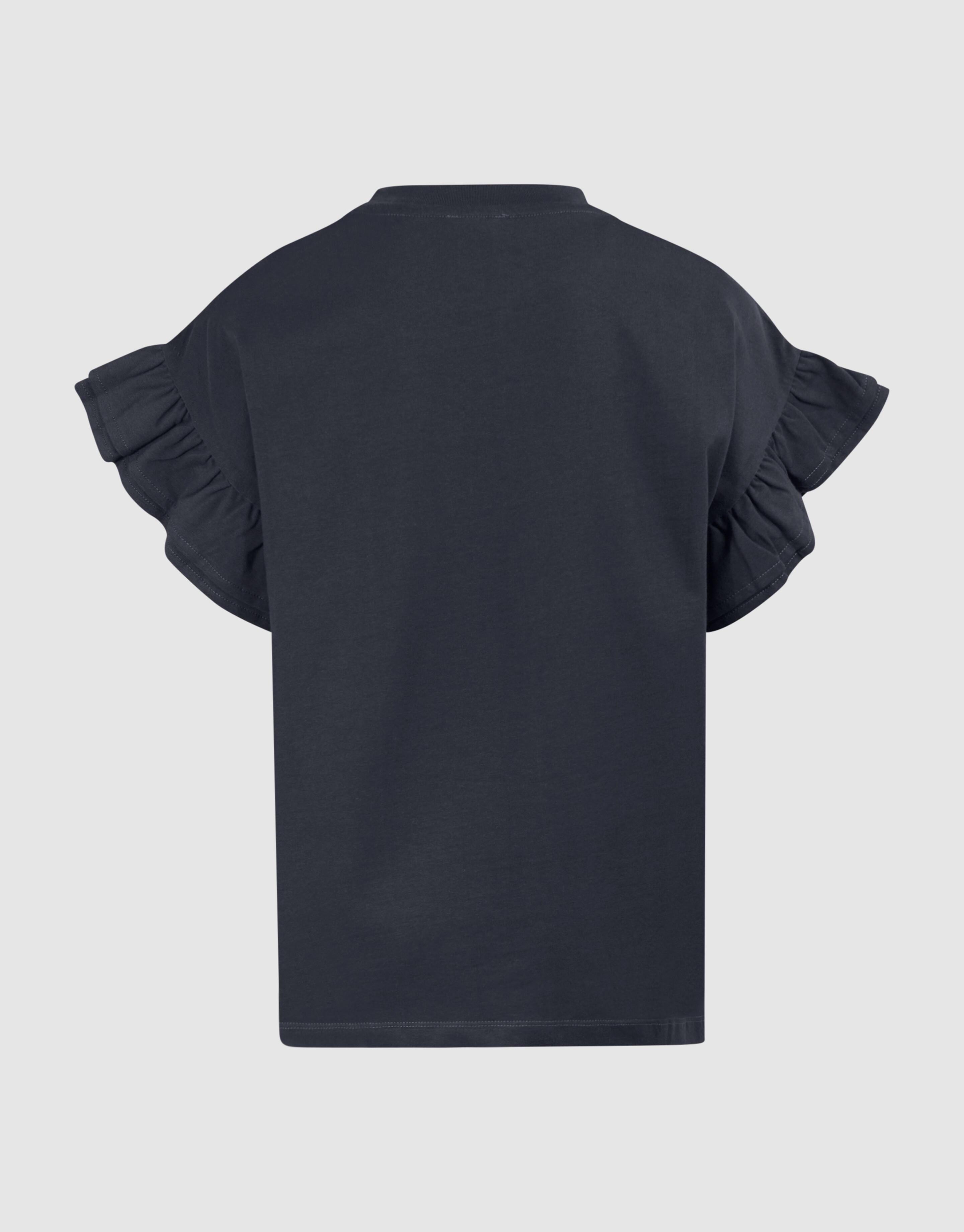 Rüschen-T-Shirt Dunkelgrau SHOEBY GIRLS